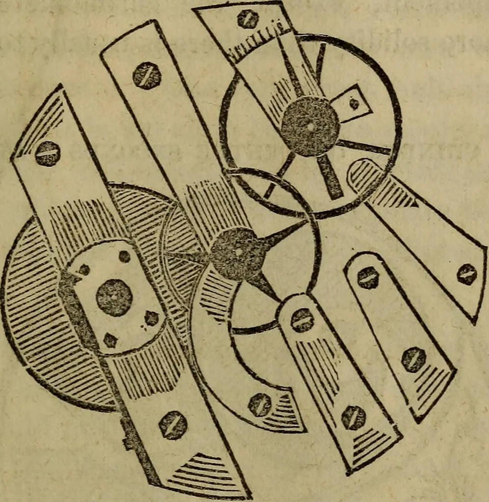 An illustration from The watch; its construction, its merits and defects, how to choose it, and how to use it, 1860, leaf 38