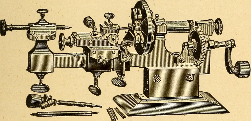 An illustration from The watchmakers' lathe, its use and abuse; a story of the lathe in its various forms, past and present, its construction and proper uses, 1903, leaf 16