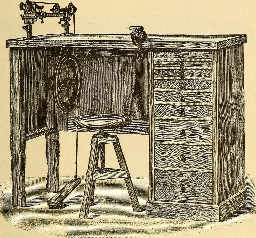 An illustration from The watchmakers' lathe, its use and abuse; a story of the lathe in its various forms, past and present, its construction and proper uses, 1903, leaf 256