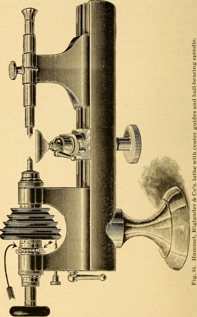 An illustration from The watchmakers' lathe, its use and abuse; a story of the lathe in its various forms, past and present, its construction and proper uses, 1903, leaf 49