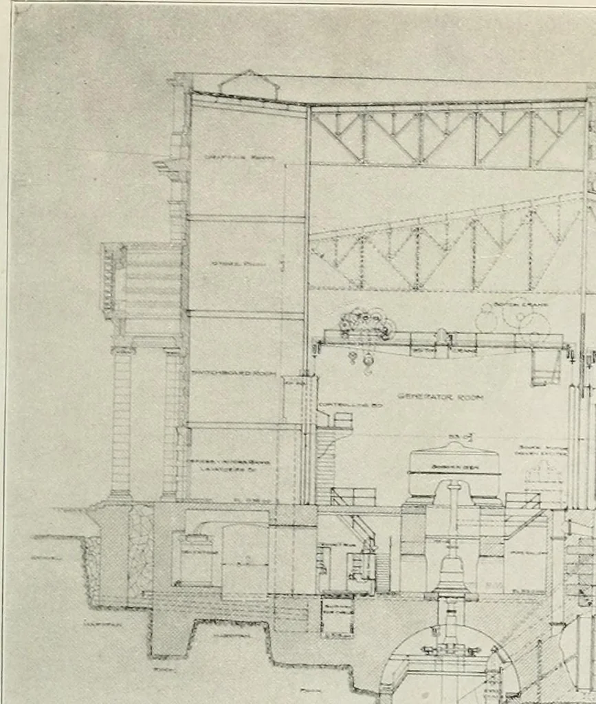 An illustration from Water-powers of Canada, 1911, leaf 118