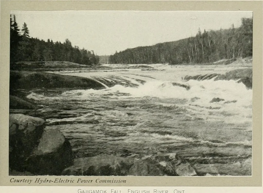 An illustration from Water-powers of Canada, 1911, leaf 148
