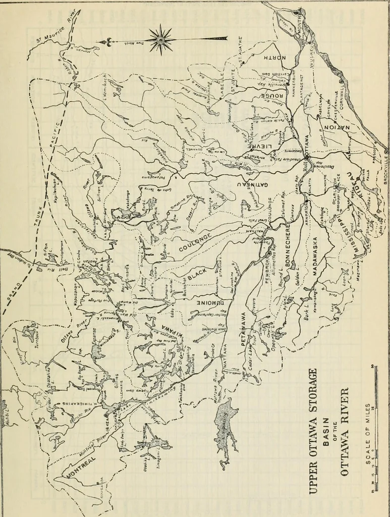 An illustration from Water-powers of Canada, 1911, leaf 184