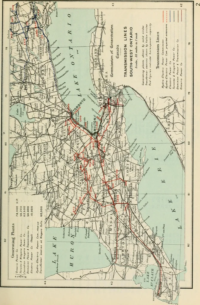 An illustration from Water-powers of Canada, 1911, leaf 76