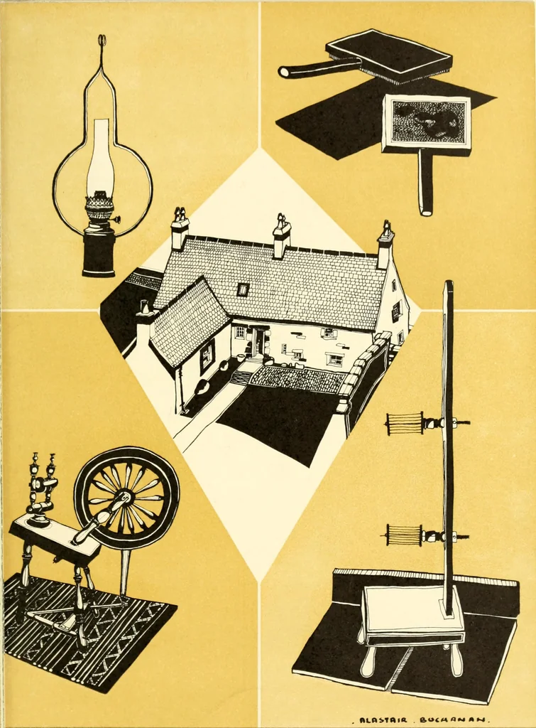 An illustration from The Weaver’s Cottage, Kilbarchan / by Cyril H. Rock, 1900, leaf 4