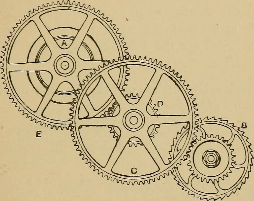 An illustration from Weaving calculations : a guide to calculations relating to cotton yarn and cloth and all processes of cotton weaving, 1893, leaf 96