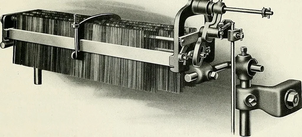 An illustration from Weaving machinery for cotton, silk, woolen, worsted and special fabrics, 1919, leaf 76