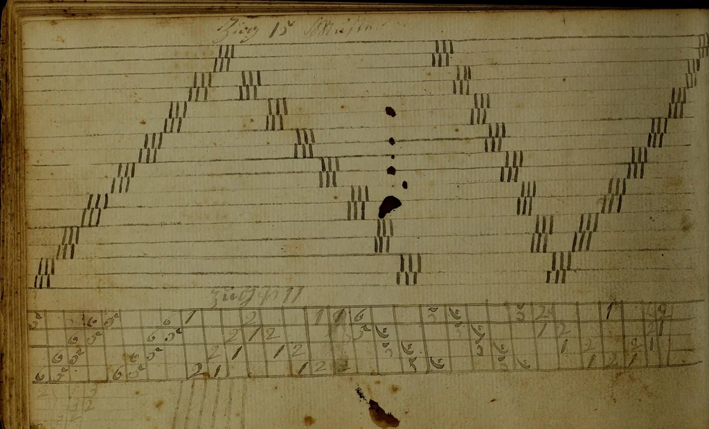 An illustration from [Weaving pattern book, 1819, leaf 75