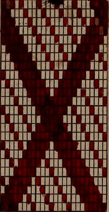 An illustration from [Weaving pattern and sample book, 1900, leaf 115