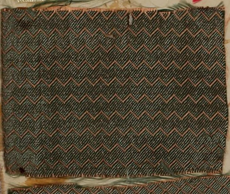 An illustration from [Weaving pattern and sample book, 1900, leaf 116