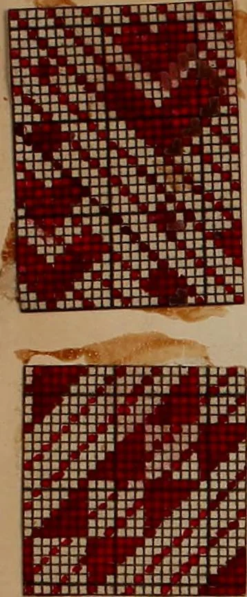 An illustration from [Weaving pattern and sample book, 1900, leaf 119