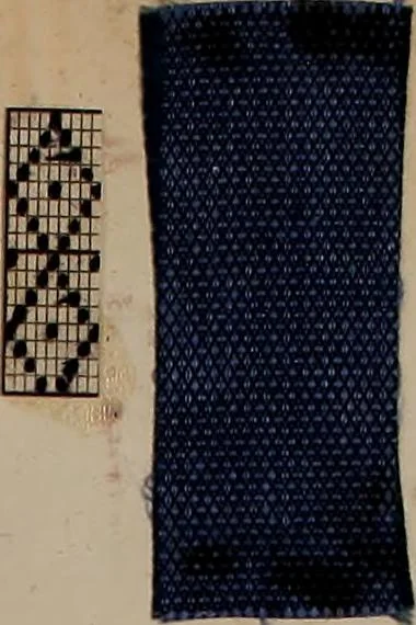 An illustration from [Weaving pattern and sample book, 1900, leaf 143
