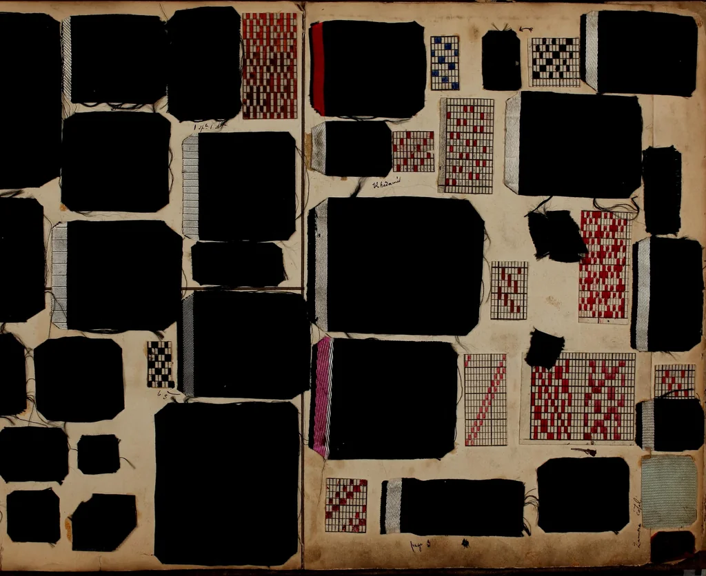 An illustration from [Weaving pattern and sample book, 1900, leaf 146