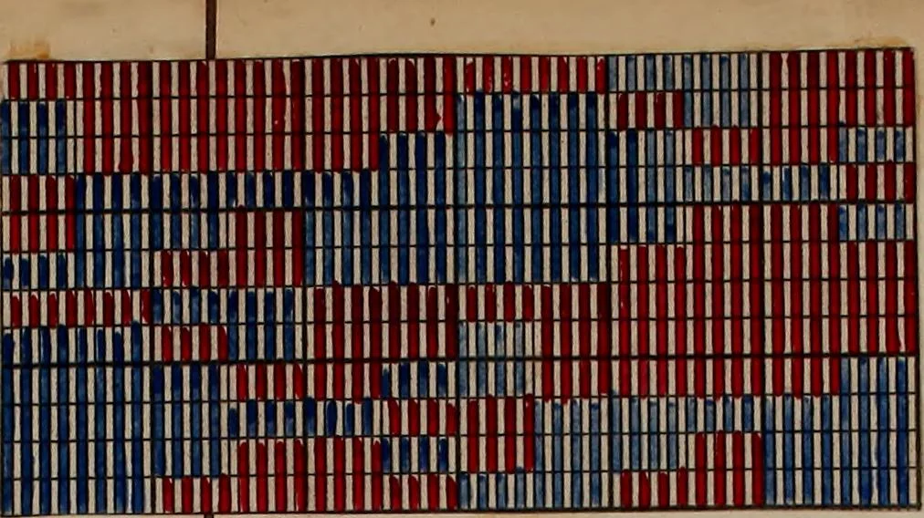 An illustration from [Weaving pattern and sample book, 1900, leaf 47
