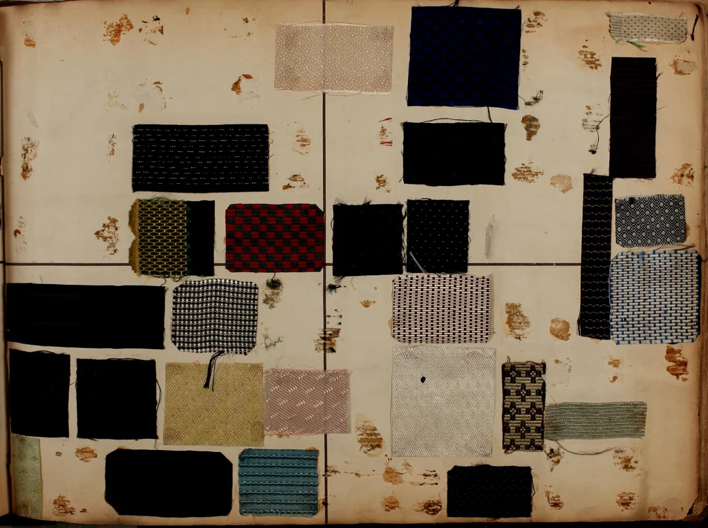 An illustration from [Weaving pattern and sample book, 1900, leaf 78