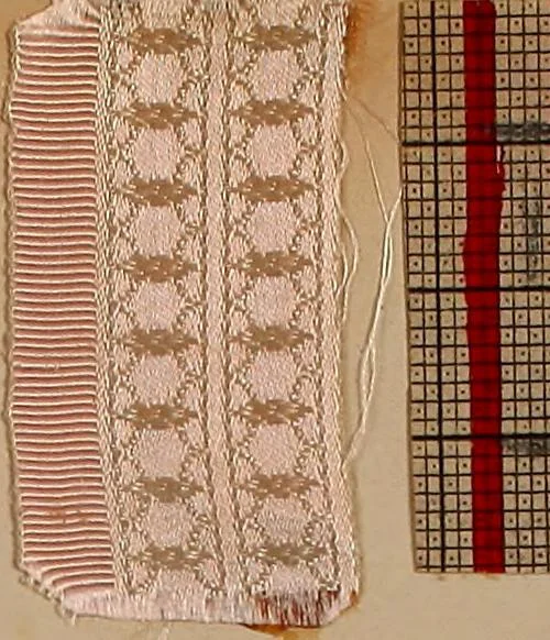 An illustration from [Weaving pattern and sample book, 1900, leaf 99