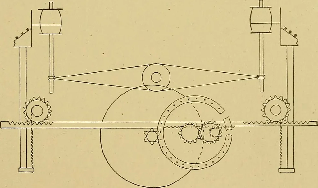 An illustration from Weaving; a practical guide to the mechanical construction, operation, and care of weaving machinery, and all details of the mechanical processes involved in weaving, 1909, leaf 18