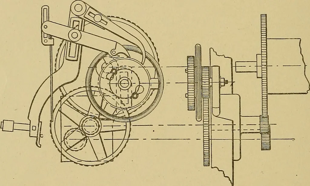 An illustration from Weaving; a practical guide to the mechanical construction, operation, and care of weaving machinery, and all details of the mechanical processes involved in weaving, 1909, leaf 181