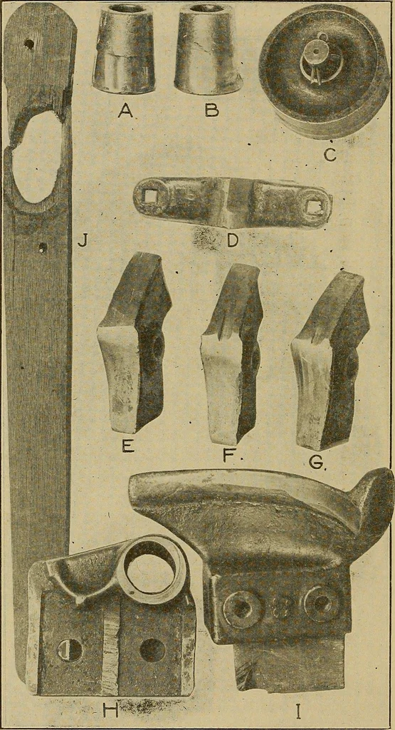 An illustration from Weaving; a practical guide to the mechanical construction, operation, and care of weaving machinery, and all details of the mechanical processes involved in weaving, 1909, leaf 241