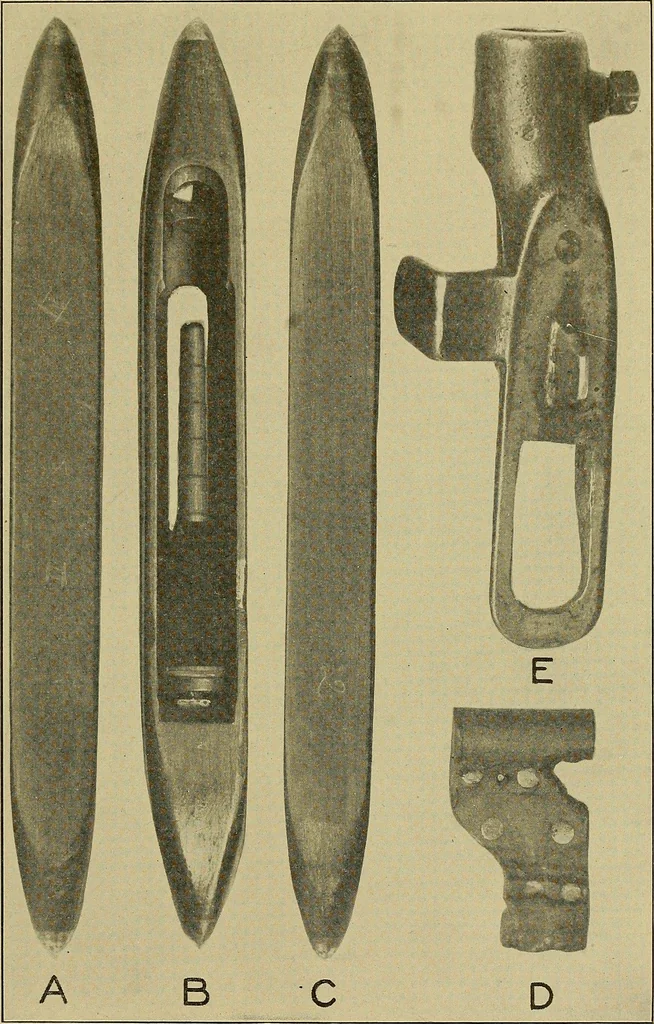 An illustration from Weaving; a practical guide to the mechanical construction, operation, and care of weaving machinery, and all details of the mechanical processes involved in weaving, 1909, leaf 254