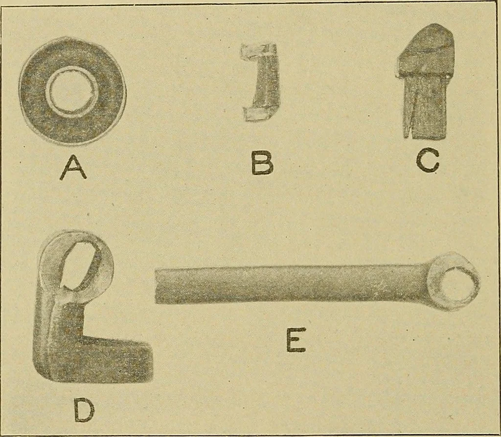 An illustration from Weaving; a practical guide to the mechanical construction, operation, and care of weaving machinery, and all details of the mechanical processes involved in weaving, 1909, leaf 257