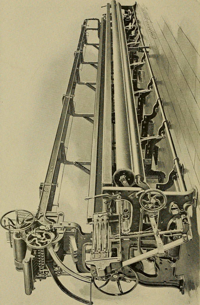 An illustration from Weaving; a practical guide to the mechanical construction, operation, and care of weaving machinery, and all details of the mechanical processes involved in weaving, 1909, leaf 297