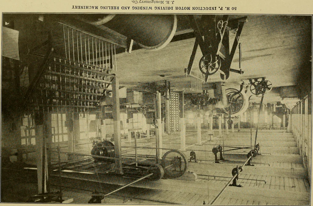 An illustration from Weaving; a practical guide to the mechanical construction, operation, and care of weaving machinery, and all details of the mechanical processes involved in weaving, 1909, leaf 30