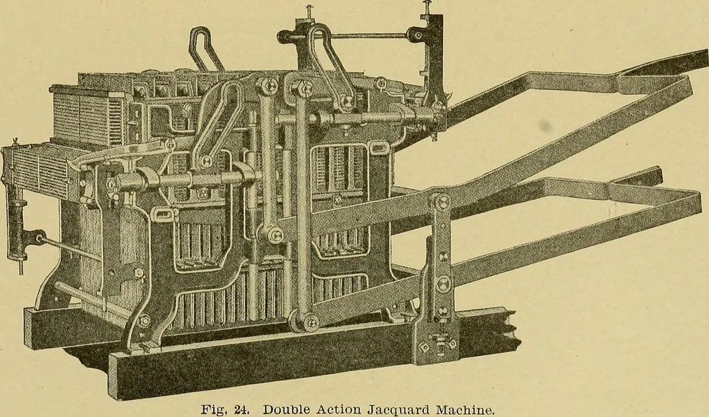 An illustration from Weaving; a practical guide to the mechanical construction, operation, and care of weaving machinery, and all details of the mechanical processes involved in weaving, 1909, leaf 338
