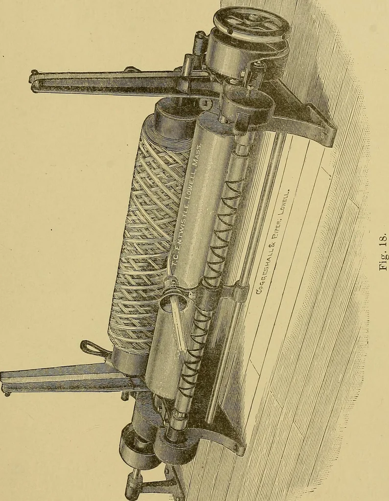 An illustration from Weaving; a practical guide to the mechanical construction, operation, and care of weaving machinery, and all details of the mechanical processes involved in weaving, 1909, leaf 38