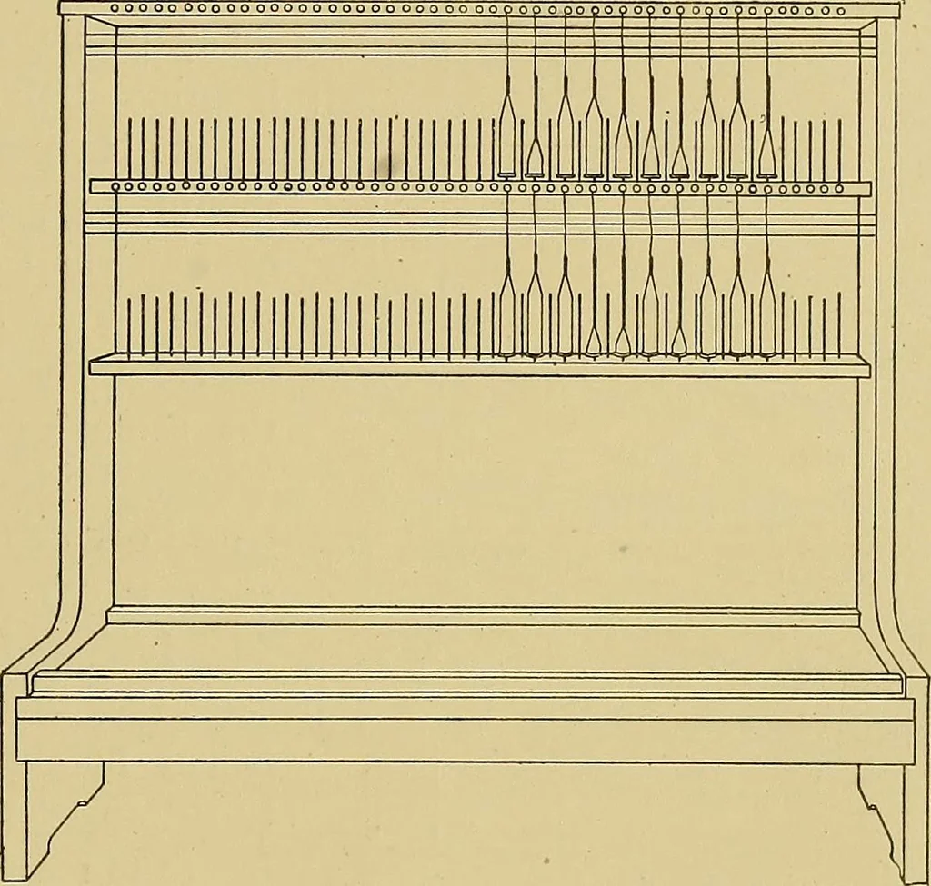 An illustration from Weaving; a practical guide to the mechanical construction, operation, and care of weaving machinery, and all details of the mechanical processes involved in weaving, 1909, leaf 78