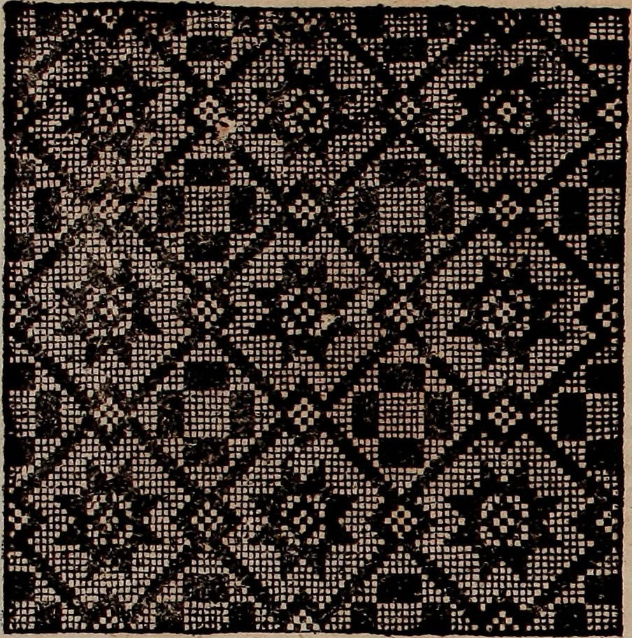 An illustration from Nützliches in lauter auserlesenen, wohl-approbirt- und meistentheils neu-inventirten Mustern bestehendes, Weber-Bild-Buch : als, zwey und siebenzig gesteinten Zeichnungen, von 15. bis auf 40. schäfftig und 32. Stück 16. und 20. schäfftigen Hin- und Wieder-Mödel, auch allerhand der nettesten Gattung von roth-gestreifften Arbeiten, sammt denen dazu gehörigen Zügen und Schnürungen : ingleichen allerhand nöthigen Bildern, auch Doppel-Kellisch, und einer Art von den Damast-Boden, 8. Flügel auf einen Bruch : dann eine Anweisung, wie sich diese Art Züg und Bilder zu halben Brüchen theilen, zerlegen, auch Doppel-Kellisch-Bilder so, wie man sie zum Gebrauch nöthig, selbst versetzen und verändern kan : wobey auch einer jeden Gattung insonderheit eine schrifftliche Anleitung voran gedruckt worden, 1783, leaf 190