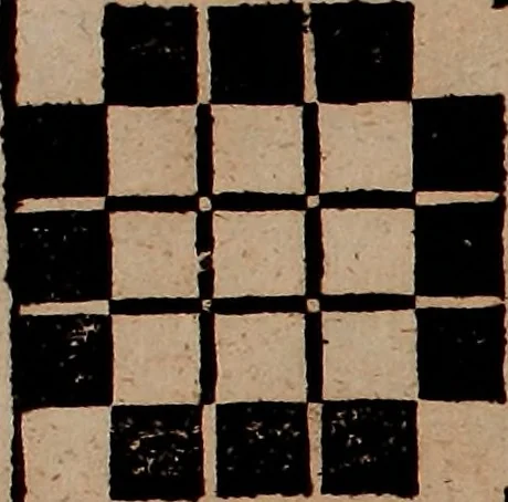 An illustration from Nützliches in lauter auserlesenen, wohl-approbirt- und meistentheils neu-inventirten Mustern bestehendes, Weber-Bild-Buch : als, zwey und siebenzig gesteinten Zeichnungen, von 15. bis auf 40. schäfftig und 32. Stück 16. und 20. schäfftigen Hin- und Wieder-Mödel, auch allerhand der nettesten Gattung von roth-gestreifften Arbeiten, sammt denen dazu gehörigen Zügen und Schnürungen : ingleichen allerhand nöthigen Bildern, auch Doppel-Kellisch, und einer Art von den Damast-Boden, 8. Flügel auf einen Bruch : dann eine Anweisung, wie sich diese Art Züg und Bilder zu halben Brüchen theilen, zerlegen, auch Doppel-Kellisch-Bilder so, wie man sie zum Gebrauch nöthig, selbst versetzen und verändern kan : wobey auch einer jeden Gattung insonderheit eine schrifftliche Anleitung voran gedruckt worden, 1783, leaf 46