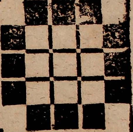 An illustration from Nützliches in lauter auserlesenen, wohl-approbirt- und meistentheils neu-inventirten Mustern bestehendes, Weber-Bild-Buch : als, zwey und siebenzig gesteinten Zeichnungen, von 15. bis auf 40. schäfftig und 32. Stück 16. und 20. schäfftigen Hin- und Wieder-Mödel, auch allerhand der nettesten Gattung von roth-gestreifften Arbeiten, sammt denen dazu gehörigen Zügen und Schnürungen : ingleichen allerhand nöthigen Bildern, auch Doppel-Kellisch, und einer Art von den Damast-Boden, 8. Flügel auf einen Bruch : dann eine Anweisung, wie sich diese Art Züg und Bilder zu halben Brüchen theilen, zerlegen, auch Doppel-Kellisch-Bilder so, wie man sie zum Gebrauch nöthig, selbst versetzen und verändern kan : wobey auch einer jeden Gattung insonderheit eine schrifftliche Anleitung voran gedruckt worden, 1783, leaf 46