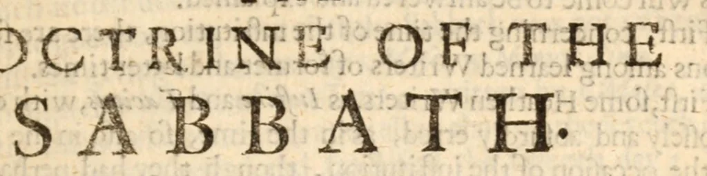 An illustration from The doctrine of the weekly Sabbath .., 1641, leaf 13