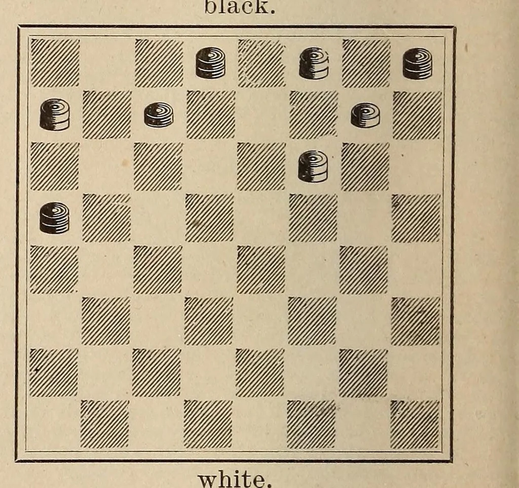 An illustration from The Weekly checker journal, 1891, leaf 114
