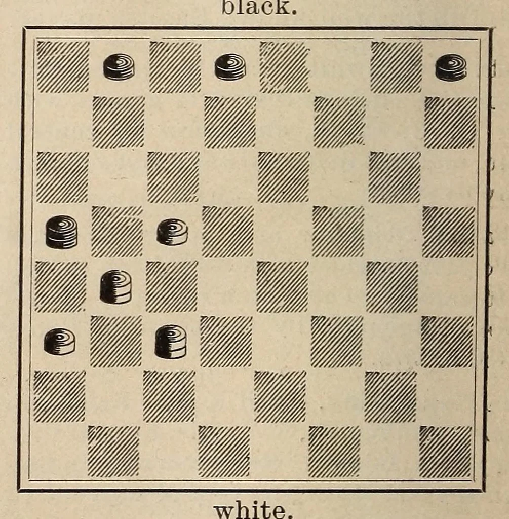 An illustration from The Weekly checker journal, 1891, leaf 118