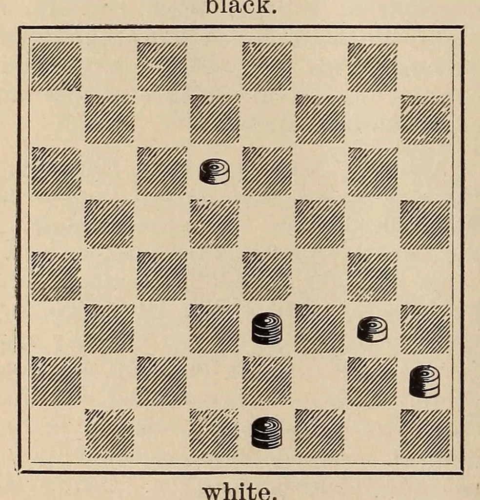 An illustration from The Weekly checker journal, 1891, leaf 22