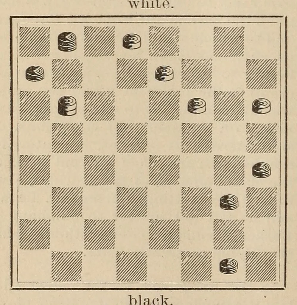 An illustration from The Weekly checker journal, 1891, leaf 26