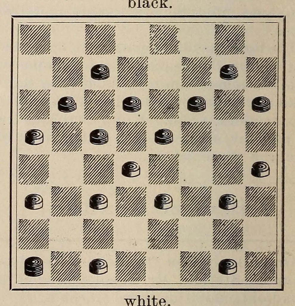 An illustration from The Weekly checker journal, 1891, leaf 78