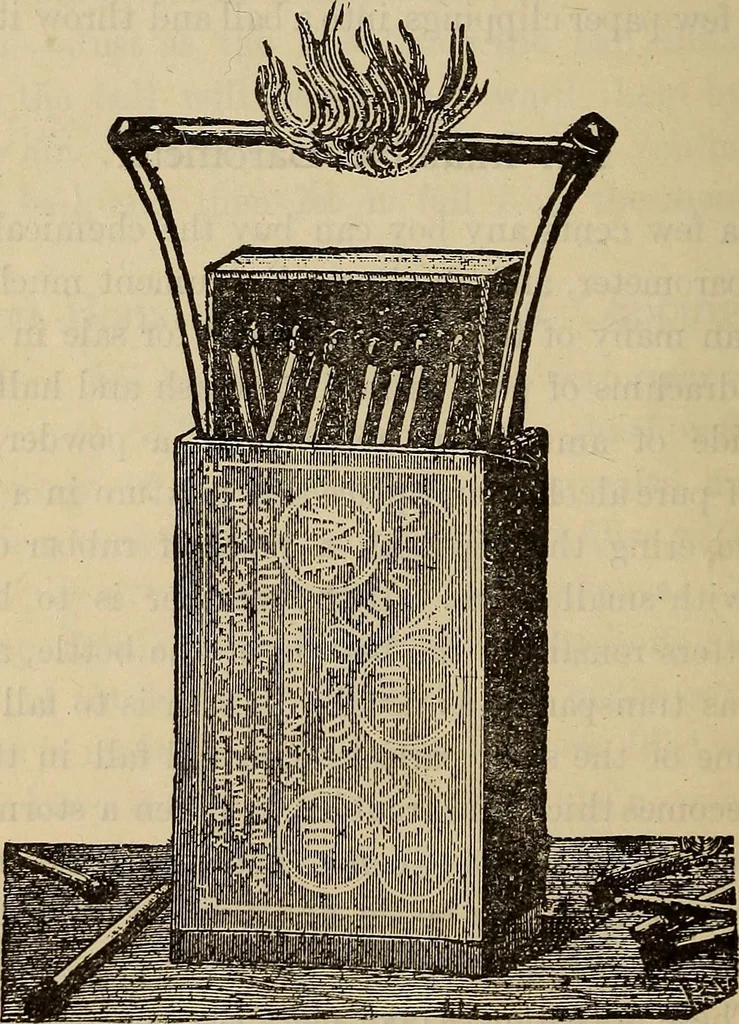 An illustration from Wehman Bros.' new book of one hundred and fifty parlor tricks and games : home-made apparatus, 1905, leaf 101
