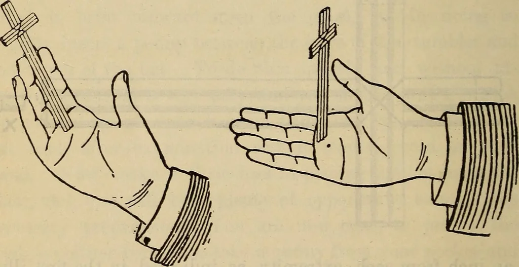 An illustration from Wehman Bros.' new book of one hundred and fifty parlor tricks and games : home-made apparatus, 1905, leaf 109