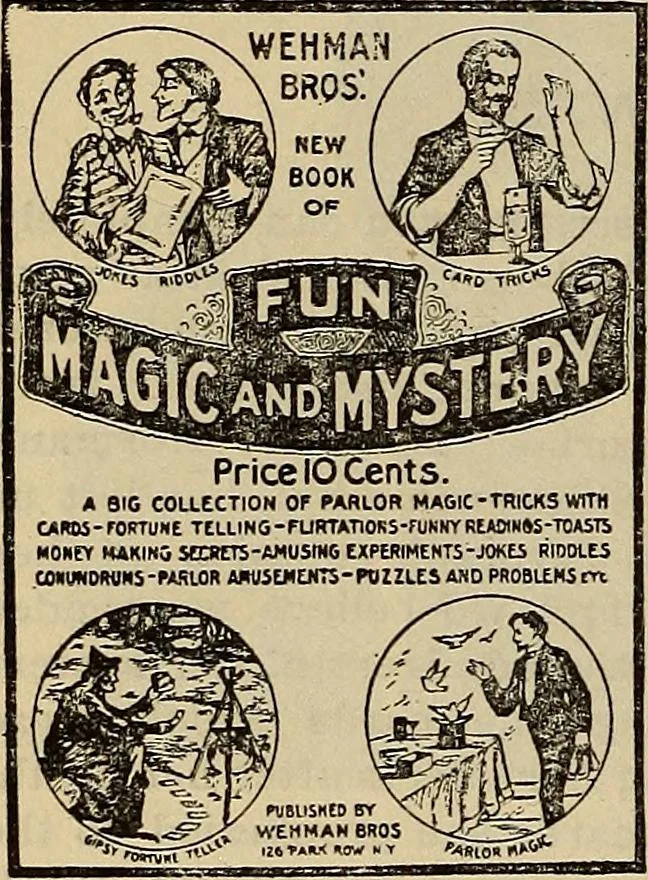 An illustration from Wehman Bros.' new book of one hundred and fifty parlor tricks and games : home-made apparatus, 1905, leaf 119