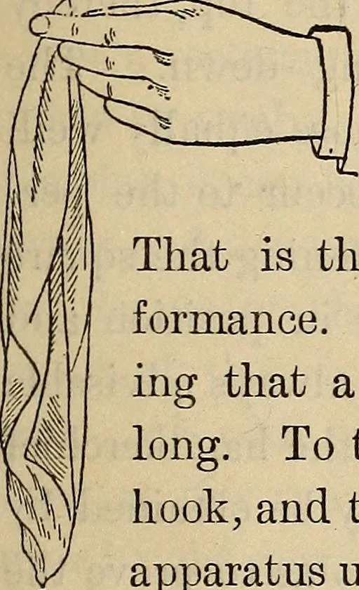 An illustration from Wehman Bros.' new book of one hundred and fifty parlor tricks and games : home-made apparatus, 1905, leaf 26