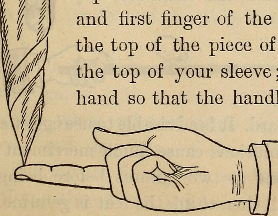 An illustration from Wehman Bros.' new book of one hundred and fifty parlor tricks and games : home-made apparatus, 1905, leaf 26