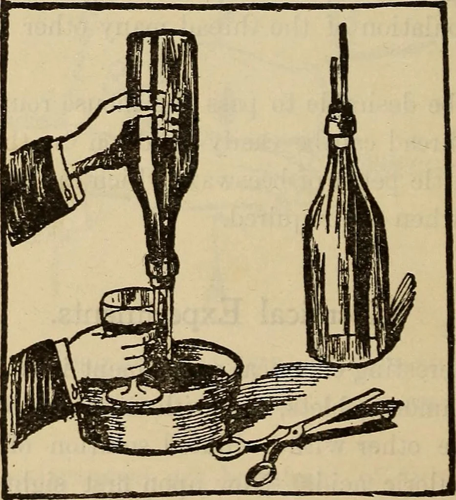 An illustration from Wehman Bros.' new book of one hundred and fifty parlor tricks and games : home-made apparatus, 1905, leaf 45