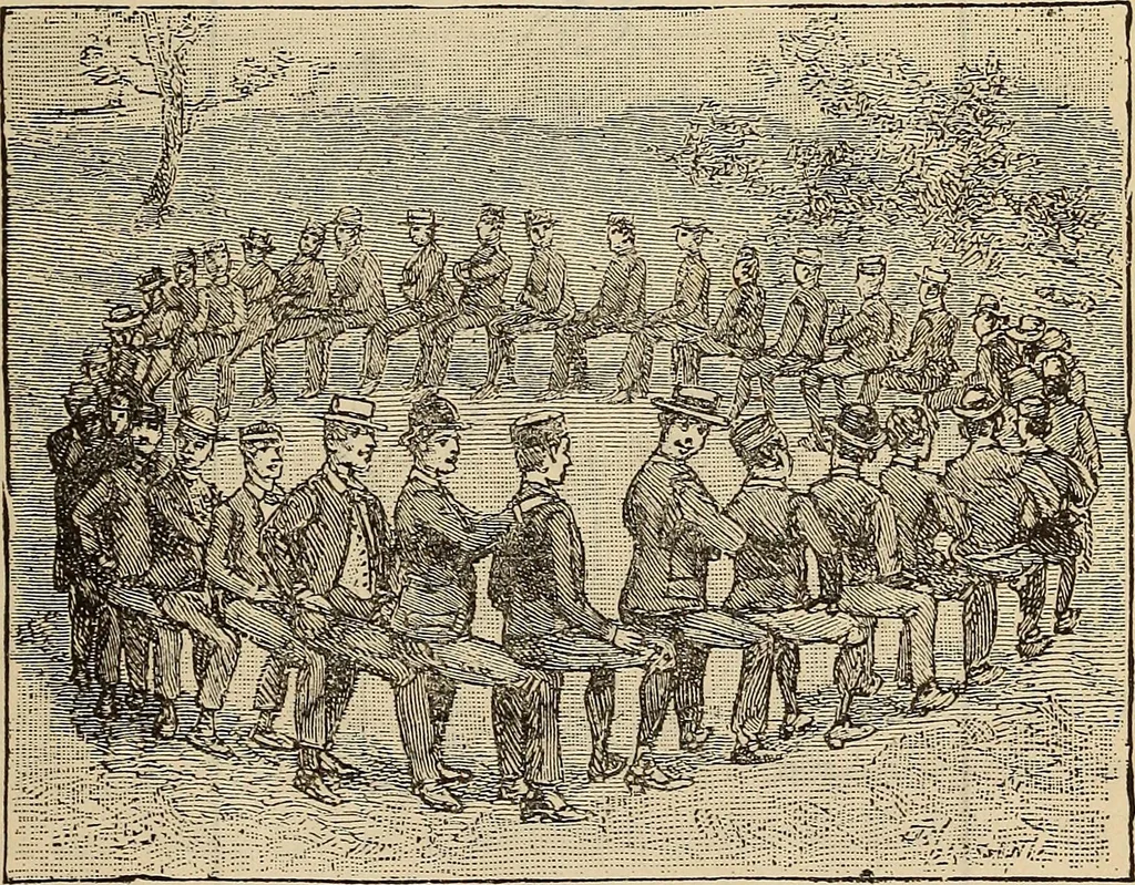 An illustration from Wehman Bros.' new book of one hundred and fifty parlor tricks and games : home-made apparatus, 1905, leaf 60