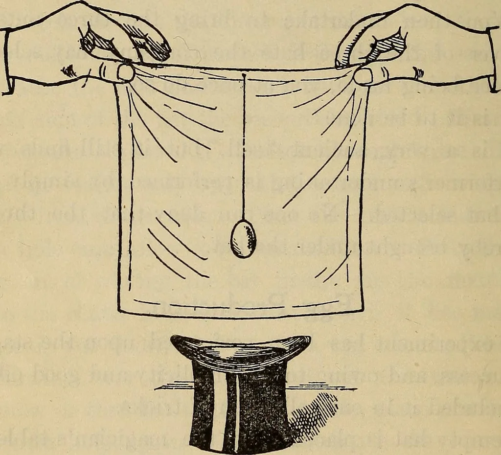 An illustration from Wehman Bros.' new book of one hundred and fifty parlor tricks and games : home-made apparatus, 1905, leaf 65