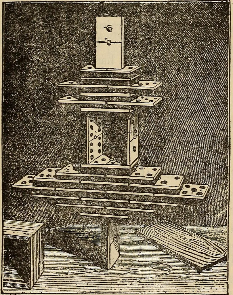An illustration from Wehman Bros.' new book of one hundred and fifty parlor tricks and games : home-made apparatus, 1905, leaf 72