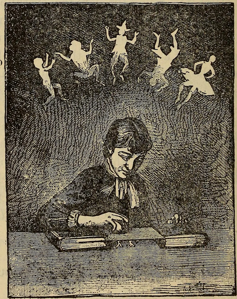 An illustration from Wehman Bros.' new book of one hundred and fifty parlor tricks and games : home-made apparatus, 1905, leaf 89