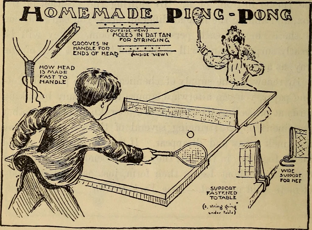 An illustration from Wehman Bros.' new book of one hundred and fifty parlor tricks and games : home-made apparatus, 1905, leaf 9
